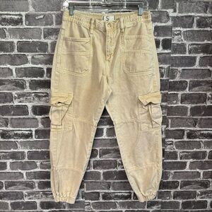 We the Free Free People cargo jeans tan pockets